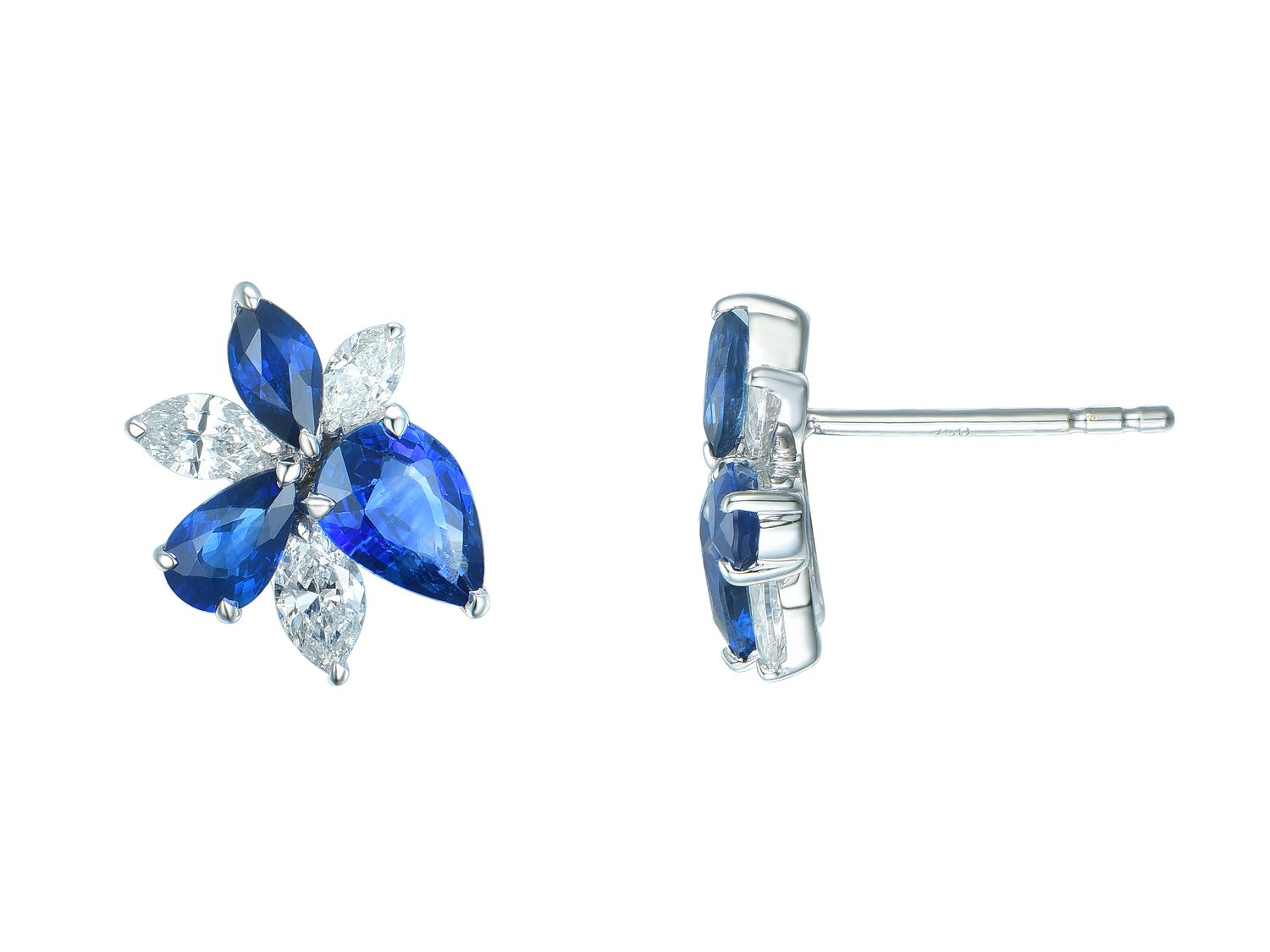 18KW SAPP DIA EARRING