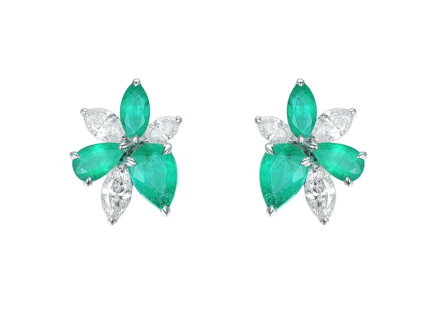 18KW EMER DIA EARRING