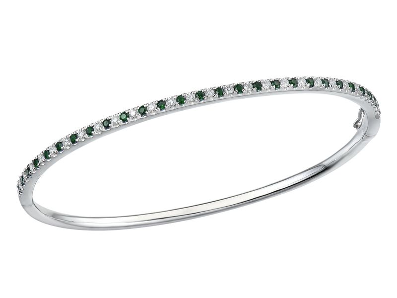 18KW EMER DIA BANGLE