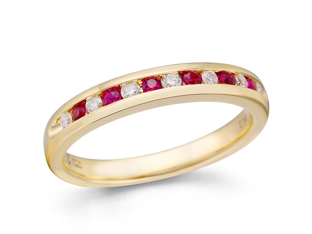 14KY RUBY DIA RING