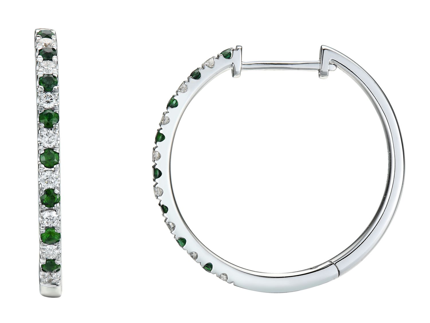 18KW EMER DIA EARRING