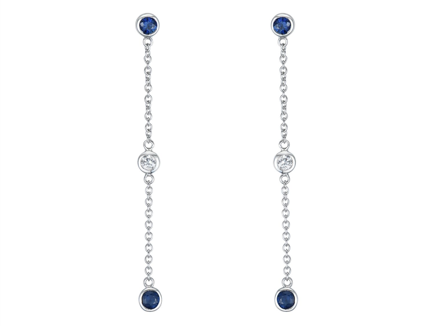 18KW SAPP DIA EARRING