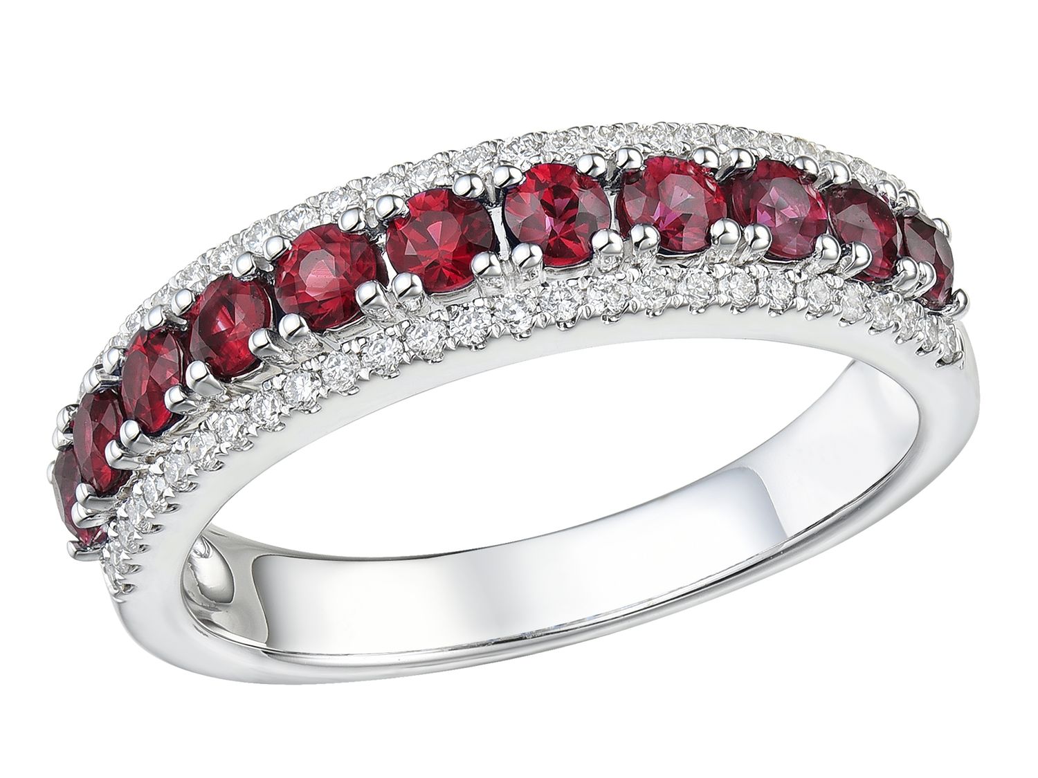 18KW RUBY DIA RING