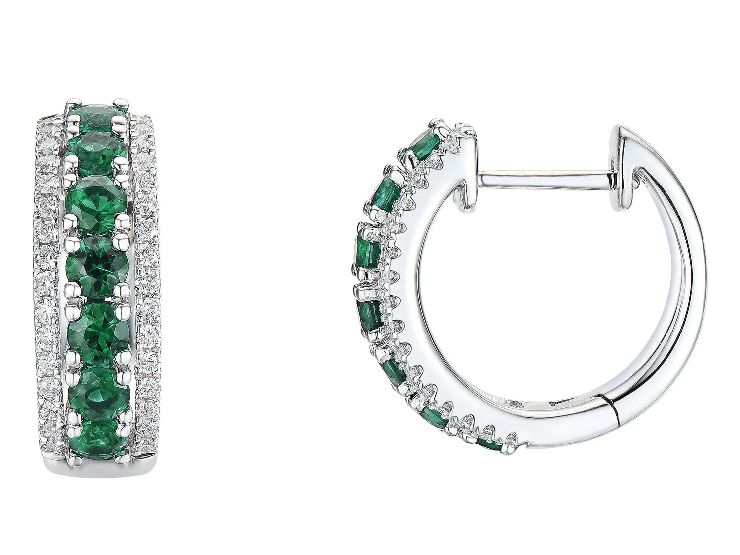 18KW EMER DIA EARRING