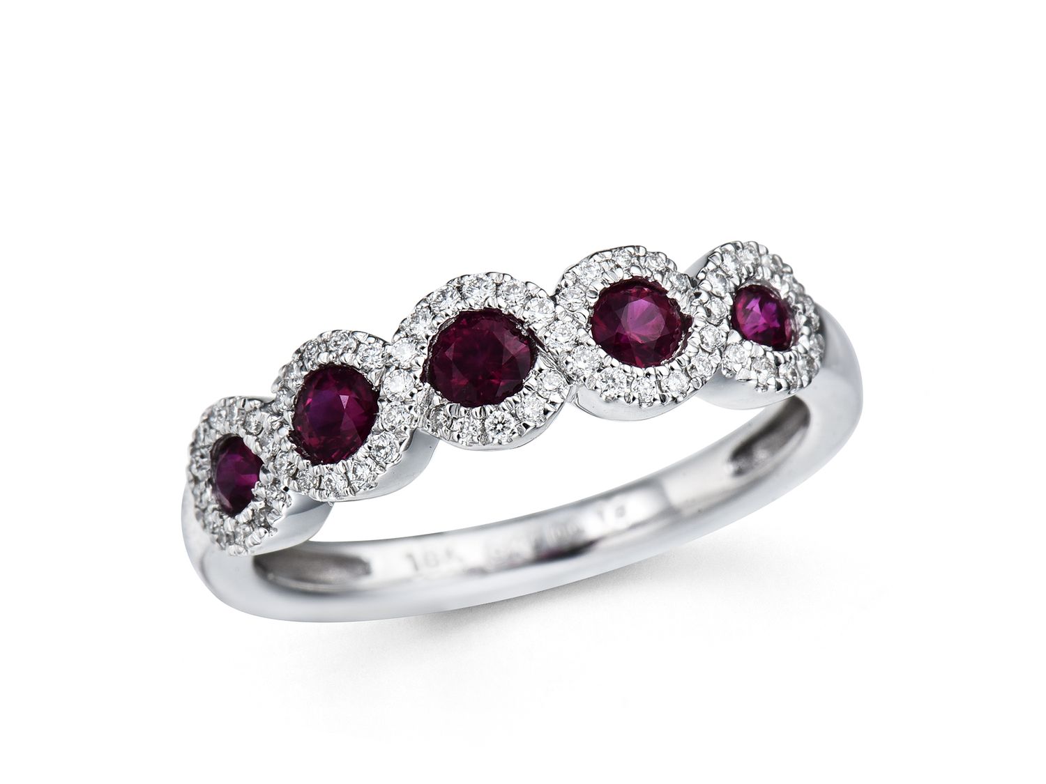14KW RUBY DIA RING