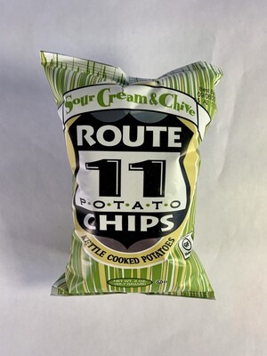 chips, sour cream and chive; 2oz; Route 11