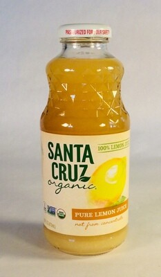 juice, lemon, organic; 16 ounce; Santa Cruz