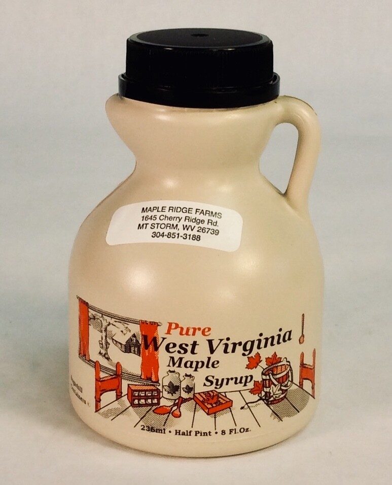 syrup, maple, half pint; each; Maple Ridge Farm syrup, maple, half pint; each; Maple Ridge Farm
