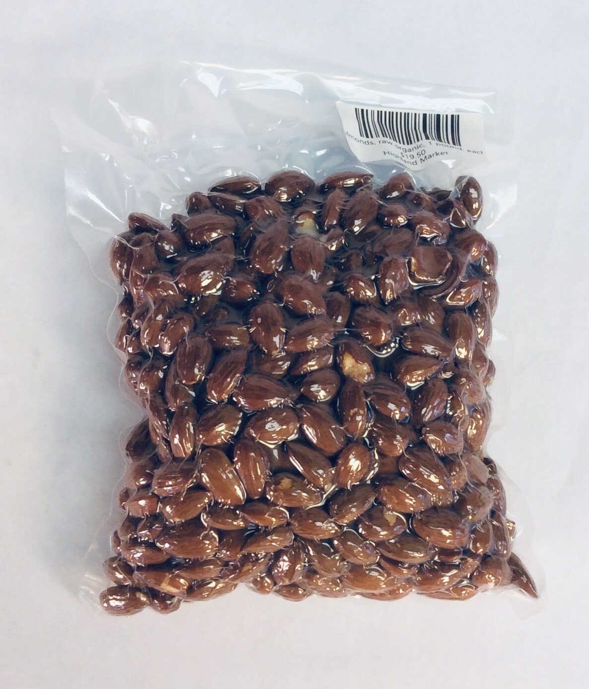 almonds, raw, organic, 1 pound; each almonds, raw, organic, 1 pound; each