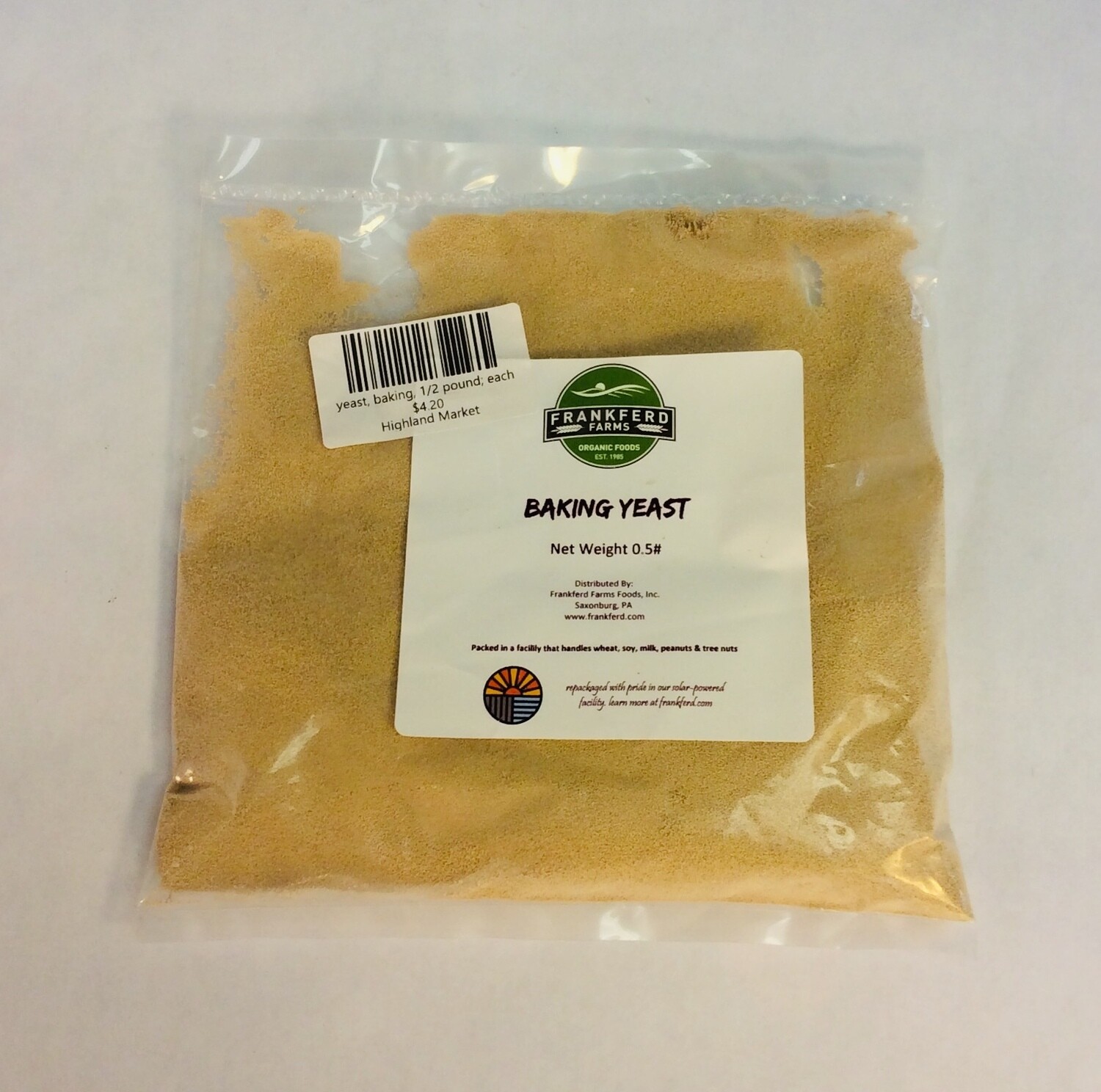 yeast, baking, 1/2 pound; each yeast, baking, 1/2 pound; each