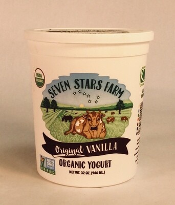yogurt, vanilla, organic; each; Seven Stars
