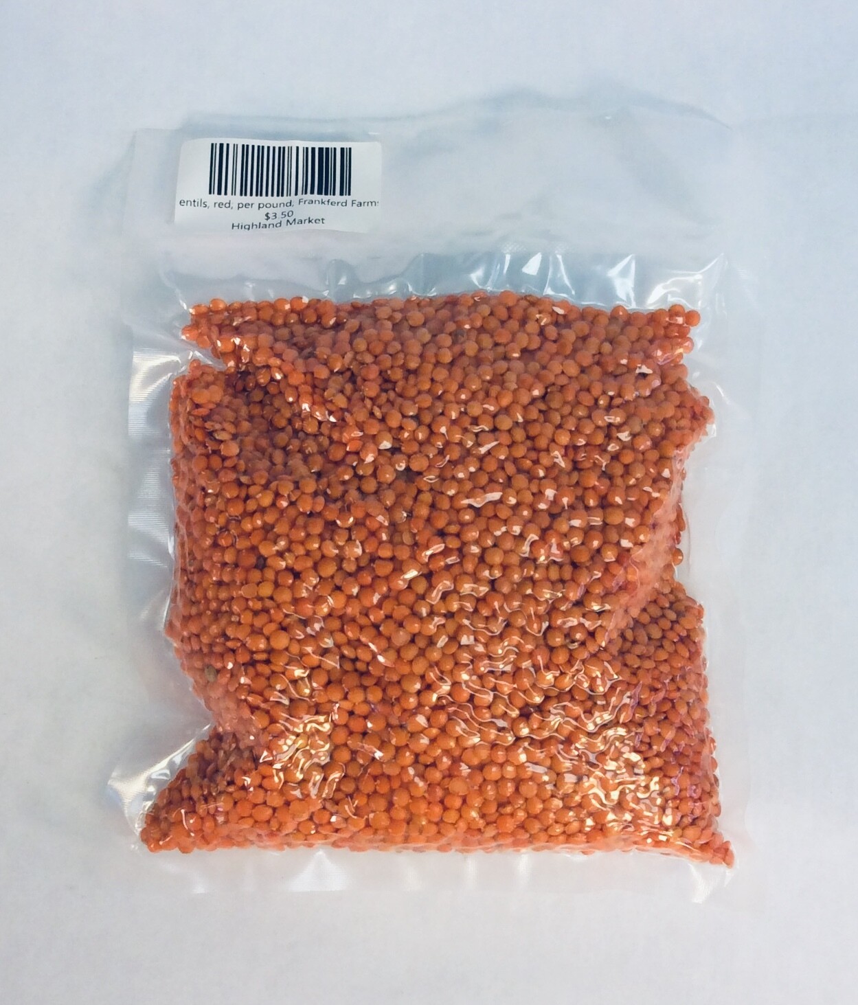 lentils, red; per pound; Frankferd Farms lentils, red; per pound; Frankferd Farms