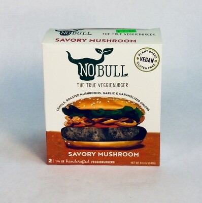 burger, savory mushroom, gluten-free, vegan; each; No Bull