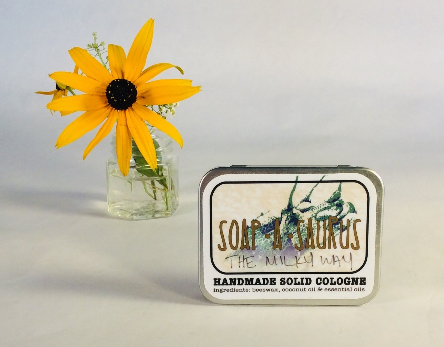 cologne, solid, all-natural, handmade, The Milky Way scent; Soap-A-Saurus; each cologne, solid, all-natural, handmade, The Milky Way scent; Soap-A-Saurus; each