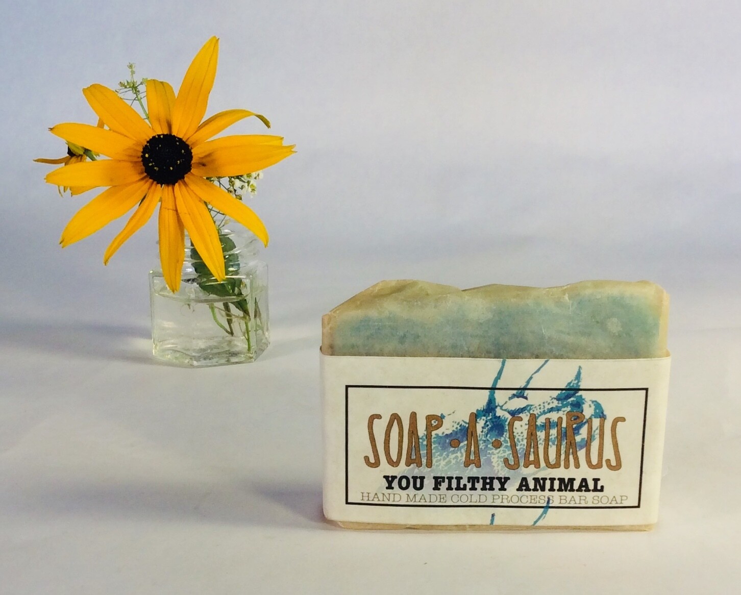 soap, solid, all-natural, handmade, You Filthy Animal scent; Soap-A-Saurus; each soap, solid, all-natural, handmade, You Filthy Animal scent; Soap-A-Saurus; each
