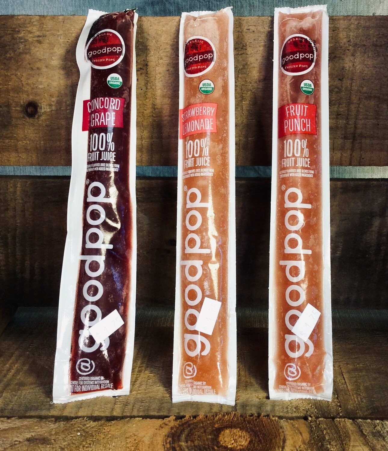 freezer pops, organic 100% juice, mixed; each; Good Pop freezer pops, organic 100% juice, mixed; each; Good Pop