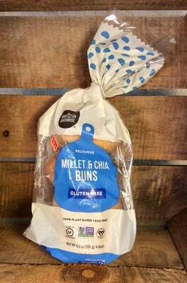 buns, millet and chia, gluten free, 4 count; each; Little Northern Bakehouse