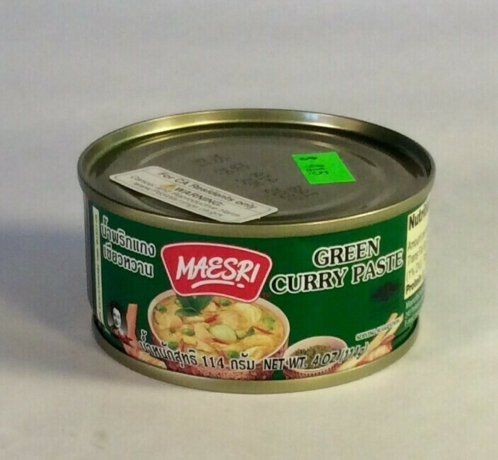 curry paste, green, 4 ounce; each; Maesri curry paste, green, 4 ounce; each; Maesri