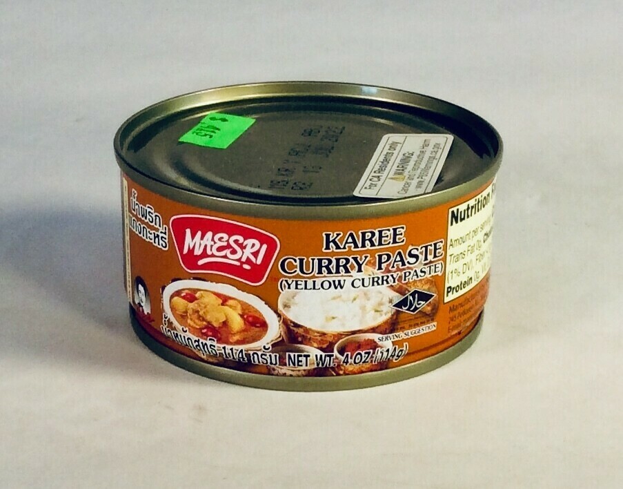 curry paste, yellow; 4 ounce; each; Maesri curry paste, yellow; 4 ounce; each; Maesri
