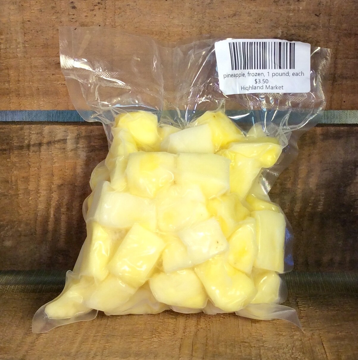 pineapple, frozen, 1 pound; each pineapple, frozen, 1 pound; each