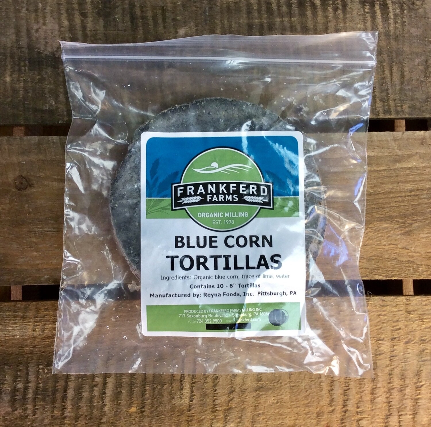 tortillas, blue corn; each; Reyna tortillas, blue corn; each; Reyna