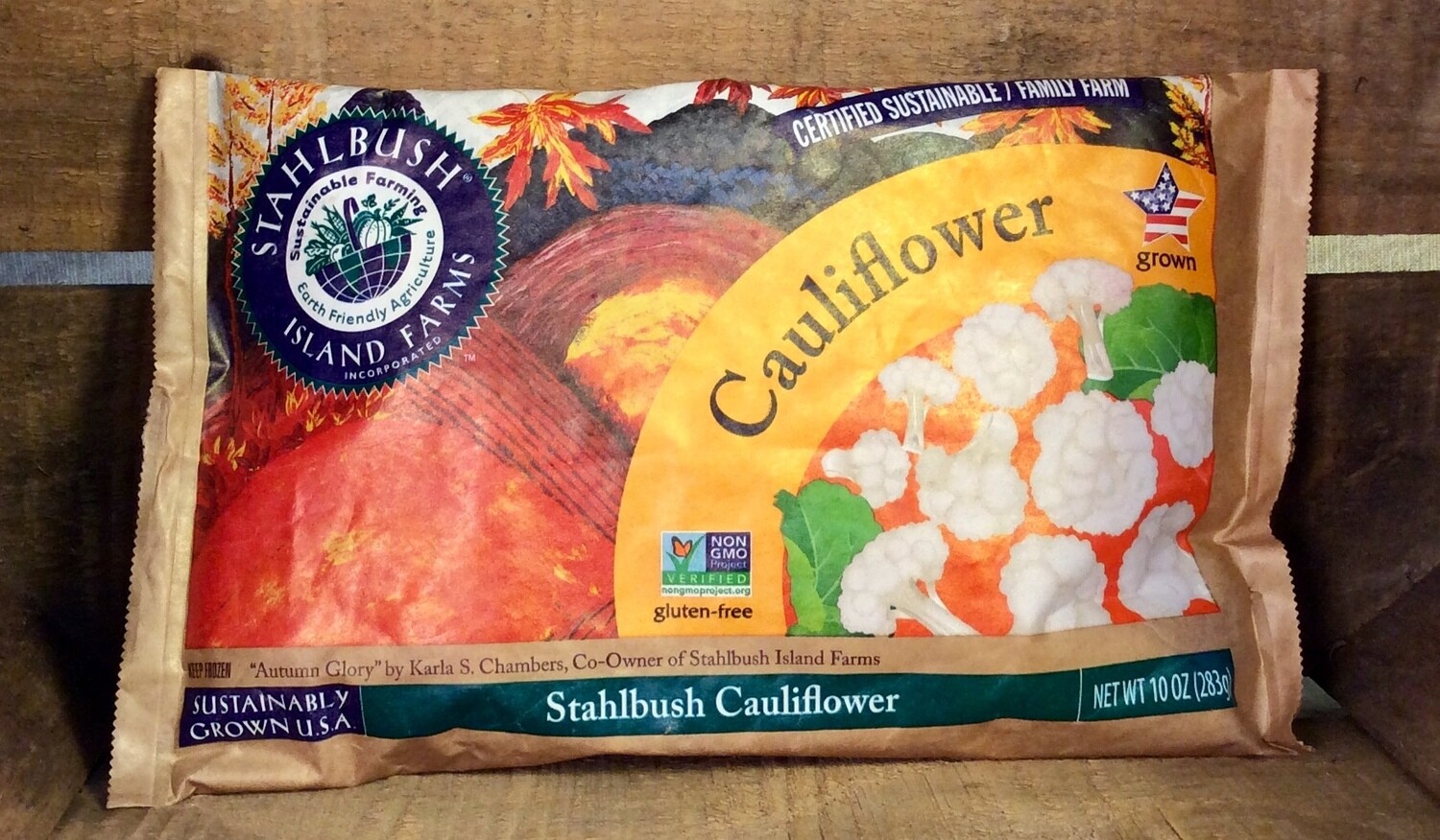 cauliflower, frozen, 10oz; Stahlbush Farm