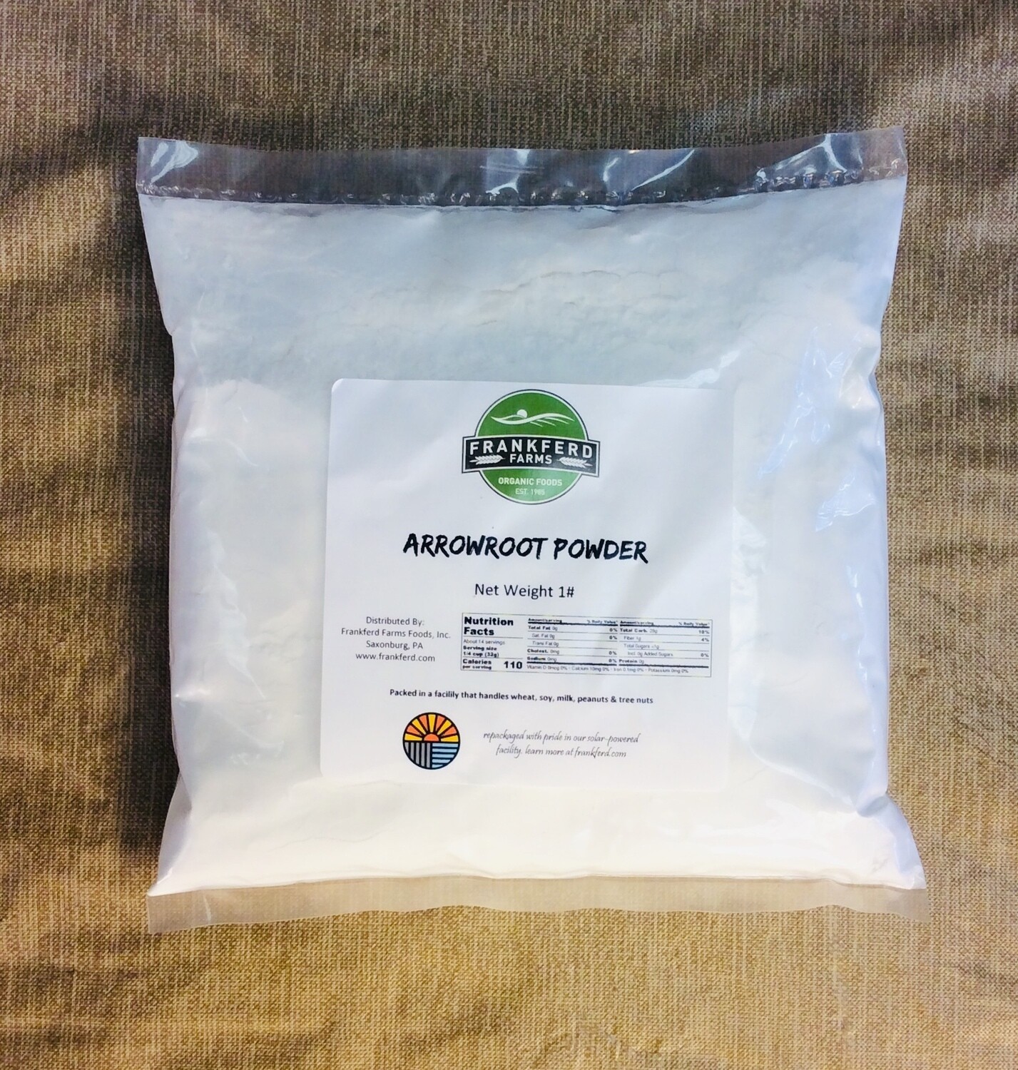 arrowroot powder, 1 pound; Frankferd Farm arrowroot powder, 1 pound; Frankferd Farm
