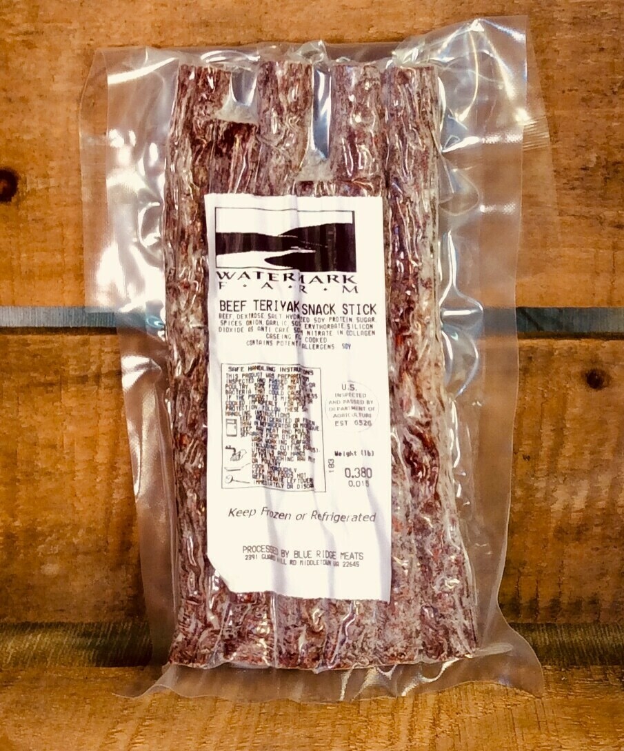 beef, snack sticks, teriyaki; per pack; Watermark Farm beef, snack sticks, teriyaki; per pack; Watermark Farm