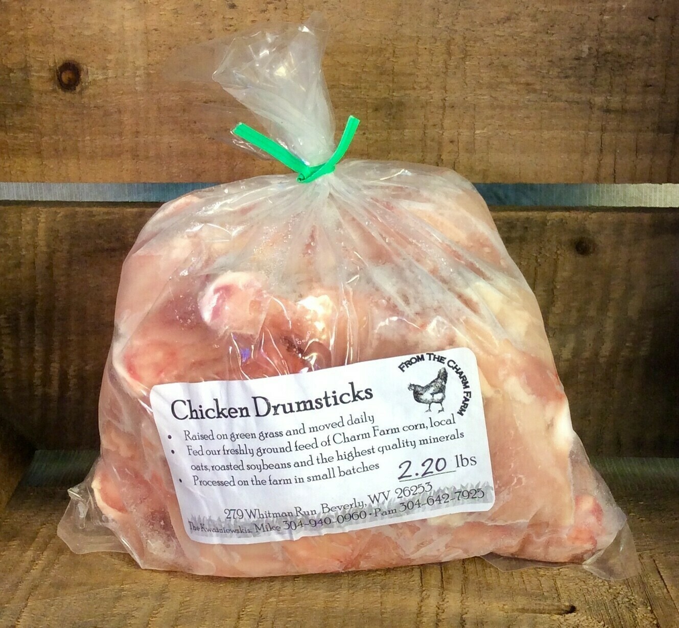 chicken, drum sticks, frozen; per pack; Charm Farm chicken, drum sticks, frozen; per pack; Charm Farm