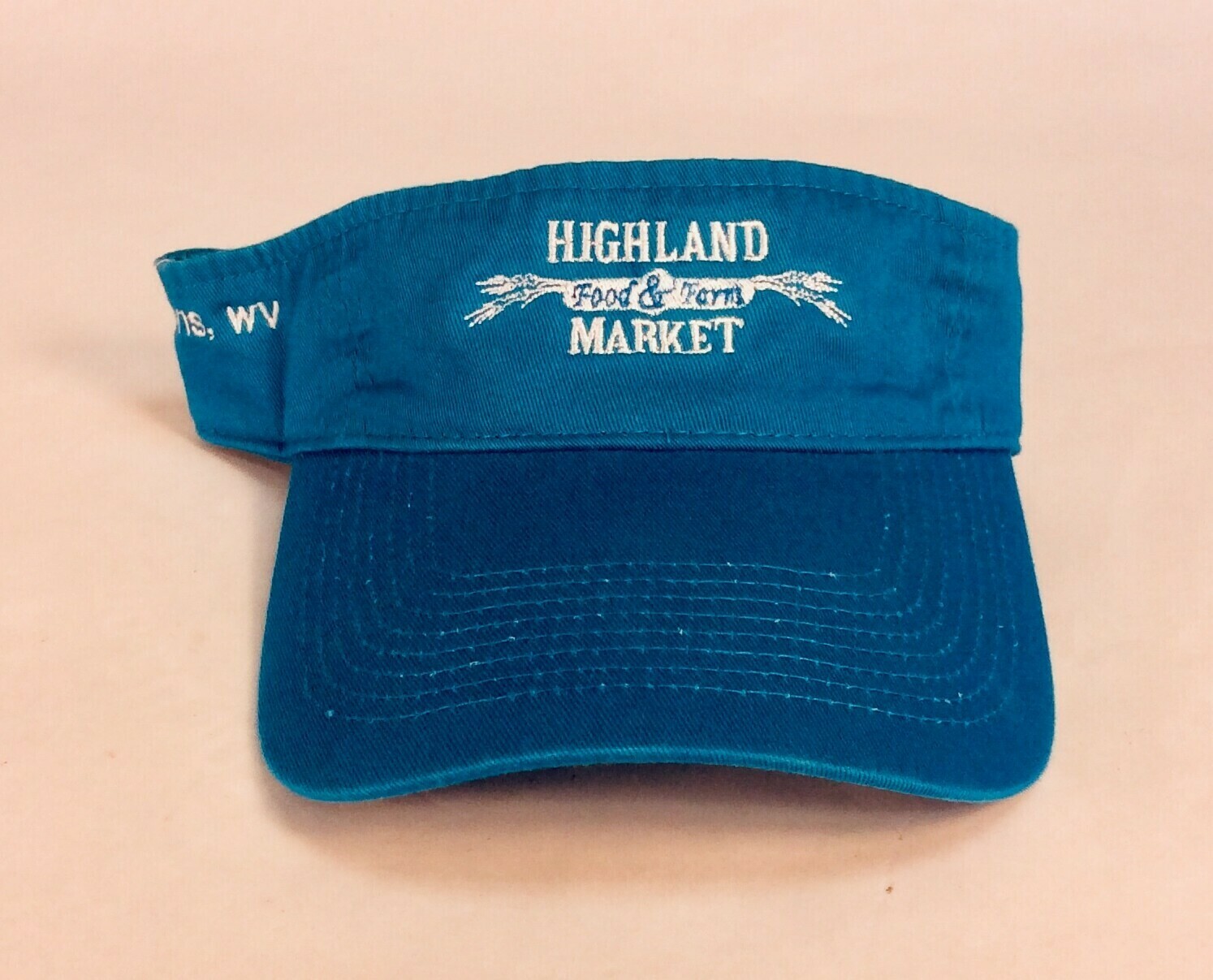 hat, visor; each; Highland Market