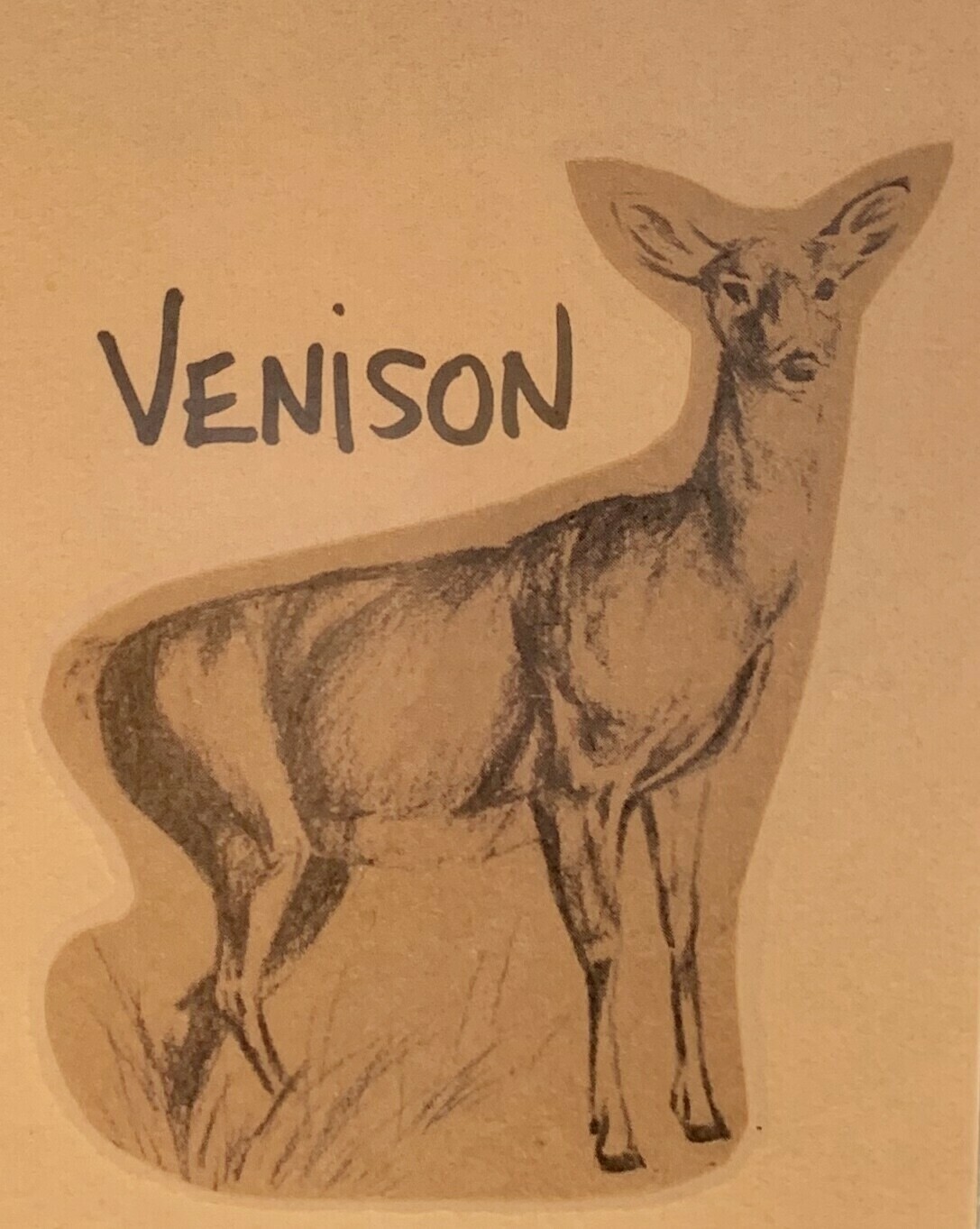 venison, ground, 1# pack; Shafffers Farm venison, ground, 1# pack; Shafffers Farm