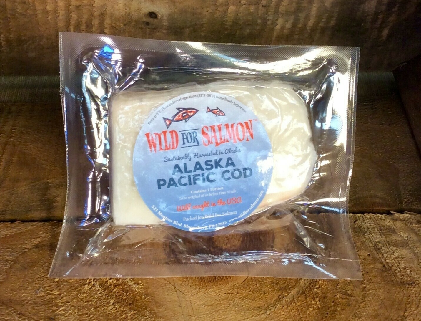 cod, per pac; 7oz average; Wild For Salmon cod, per pac; 7oz average; Wild For Salmon