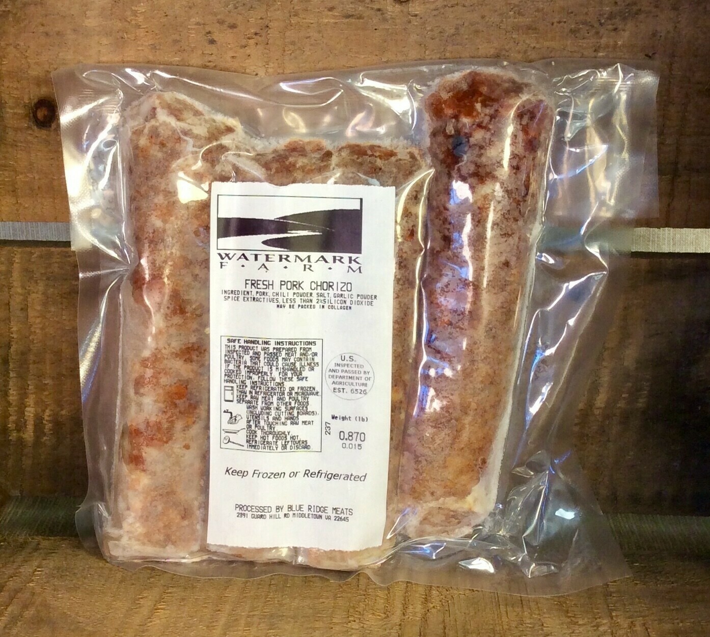 pork, chorizo sausage links; 4 pk; Watermark Far pork, chorizo sausage links; 4 pk; Watermark Far