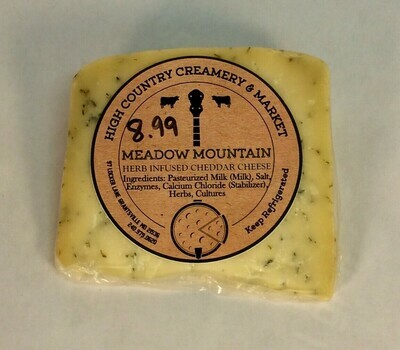 cheese, meadow mtn herb; wedge; High Country