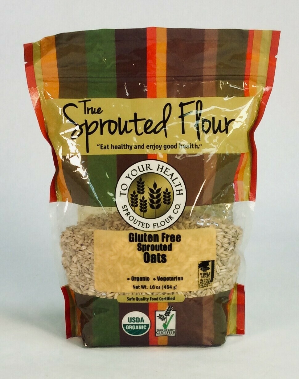 oats, rolled, sprouted, Gluten Free; 1 pound oats, rolled, sprouted, Gluten Free; 1 pound