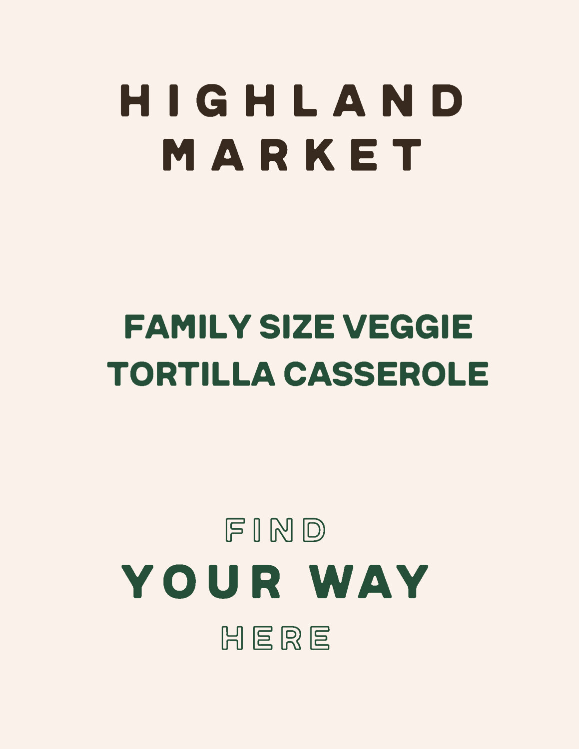 casserole, frozen, veggie tortilla, family size; each; Real Foods casserole, frozen, veggie tortilla, family size; each; Real Foods