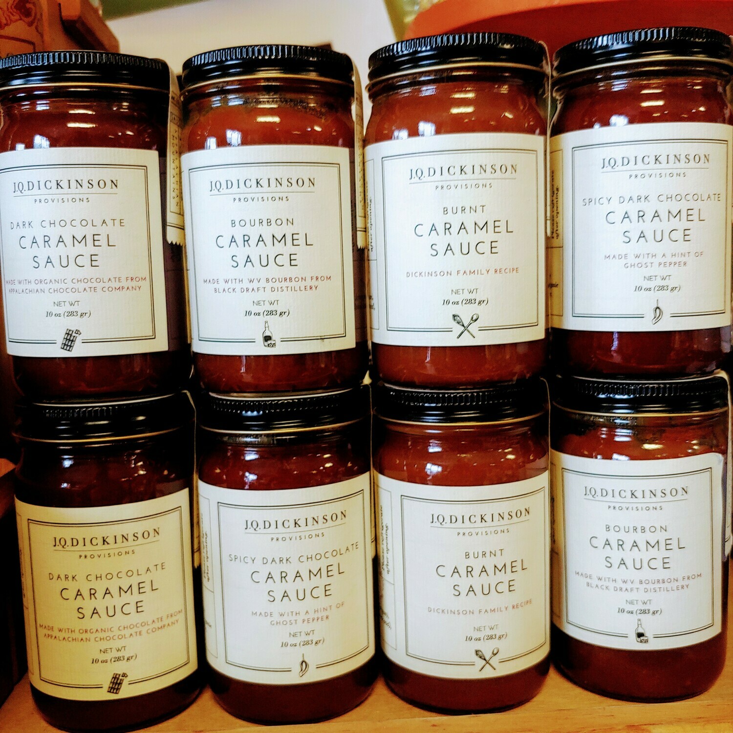 Caramel Sauce; 10oz Jar; JQ Dickenson Caramel Sauce; 10oz Jar; JQ Dickenson
