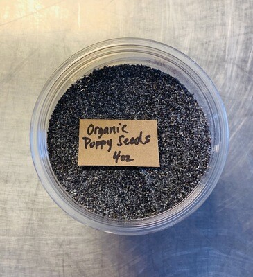 poppy seeds, organic; 4oz; Frontier