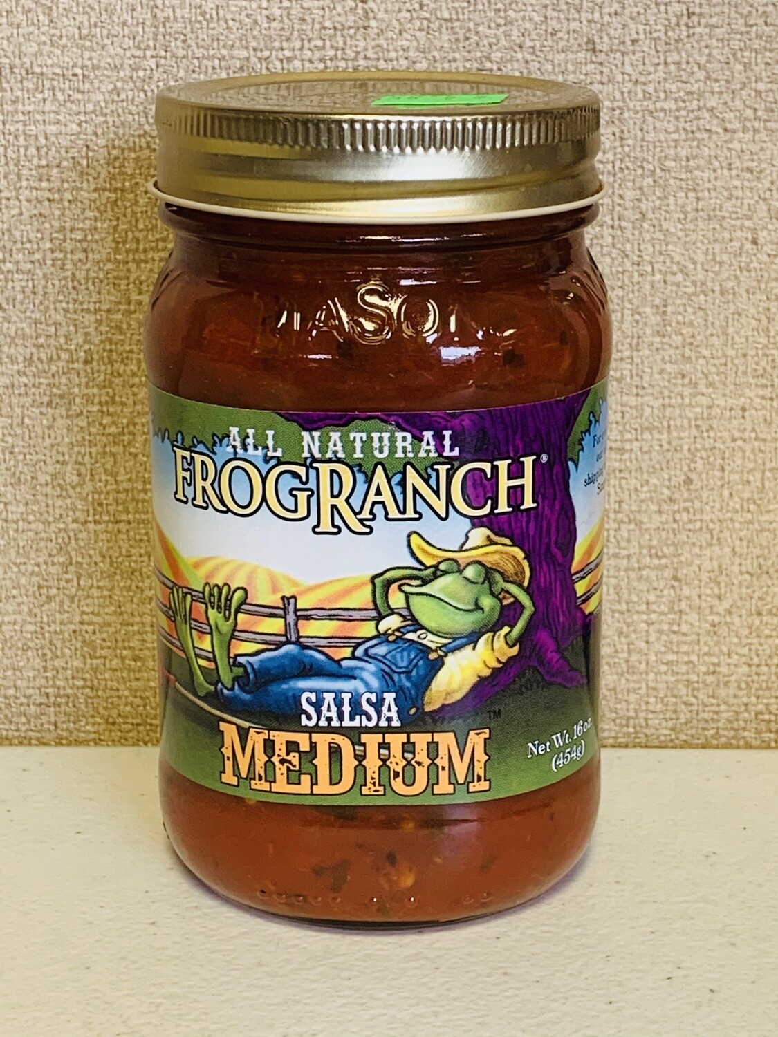 salsa, medium, 16oz; Frog Ranch salsa, medium, 16oz; Frog Ranch