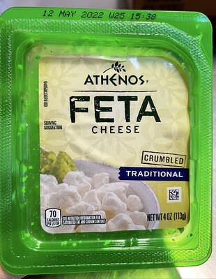 cheese,feta,crumbled; 4 oz; Athenos