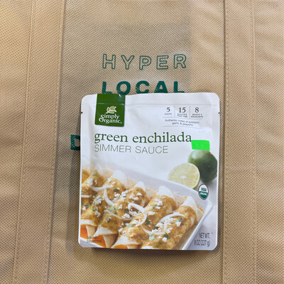 sauce, green enchilada, organic; 8oz bag; Simply Organic 