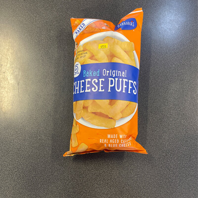 cheese puffs, baked, white cheddar; 5.5 oz; Barbara's 