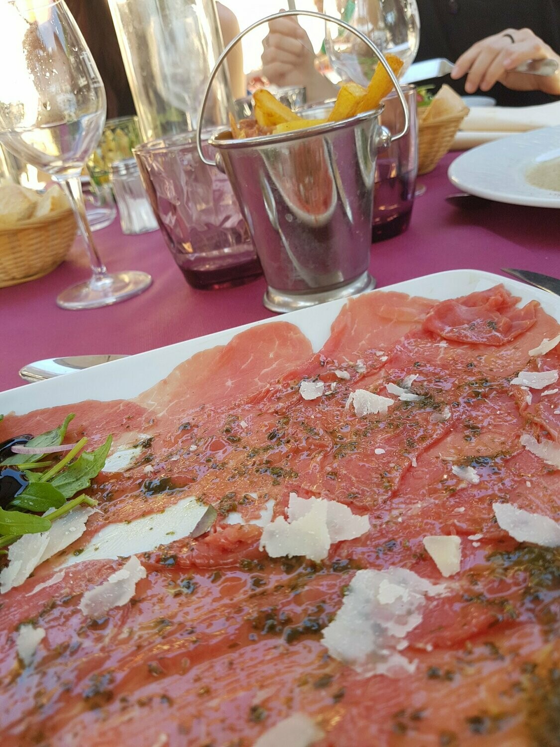 Carpaccio de boeuf au basilic