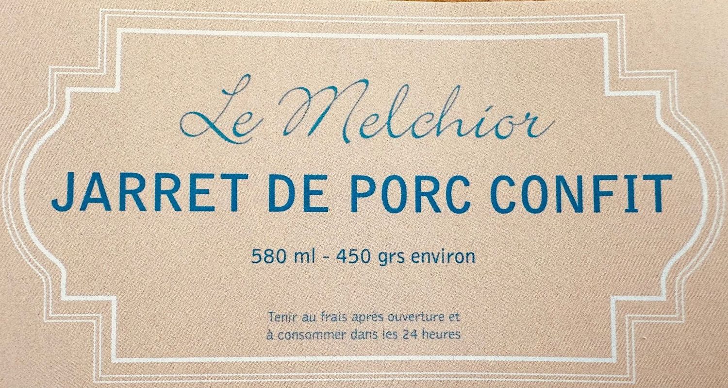 Jarret de porc confit
