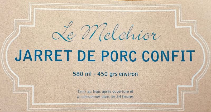 Jarret de porc confit