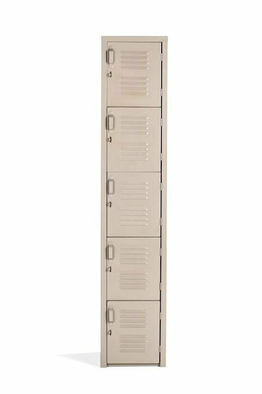 Locker metálico 5 puertas 38 x 45 x 180 cm