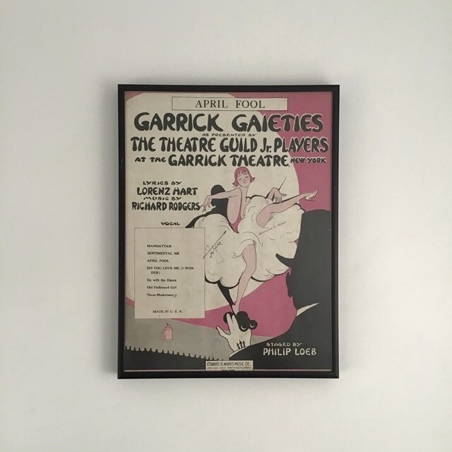 “April Fool” Framed Song Sheet Cover “April Fool” Framed Song Sheet Cover