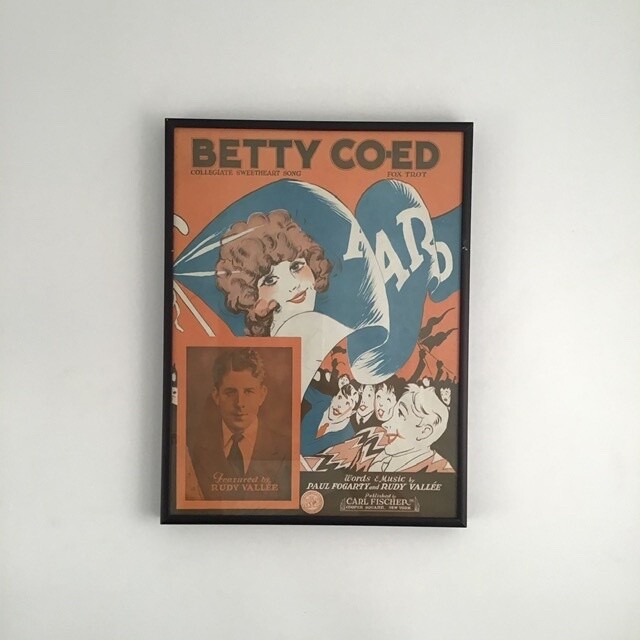 “Betty Co-Ed” Framed Song Sheet Cover “Betty Co-Ed” Framed Song Sheet Cover