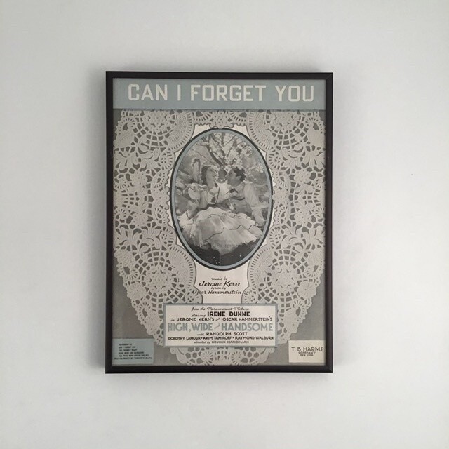 “Can I Forget You” Framed Song Sheet Cover “Can I Forget You” Framed Song Sheet Cover