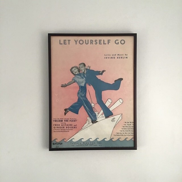 “Let Yourself Go” Framed Song Sheet Cover “Let Yourself Go” Framed Song Sheet Cover